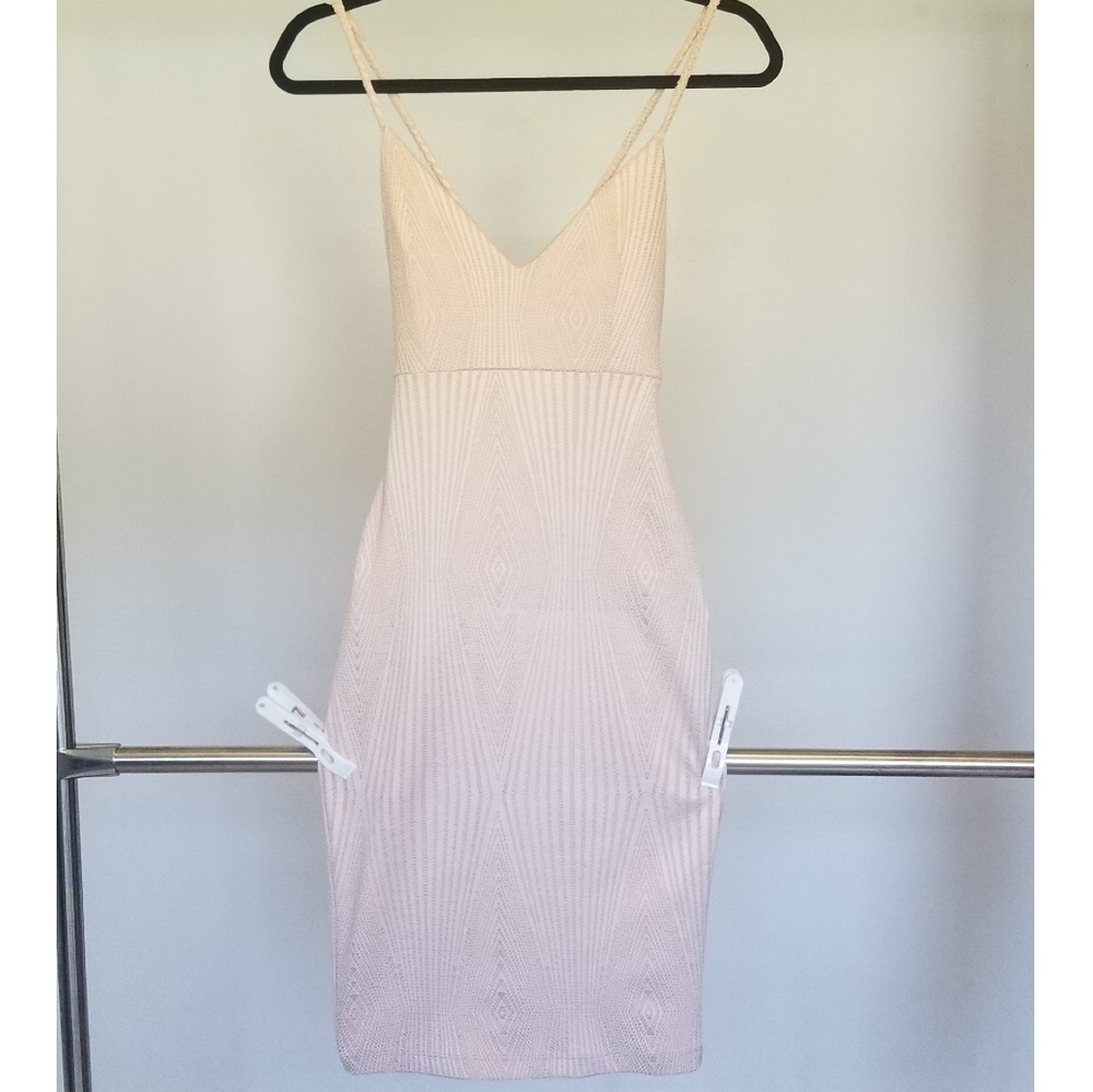Windsor pink/ nude v cut cocktail dress